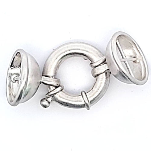 Springring-Schließe SPR 20/17, silber rhodiniert matt - 4