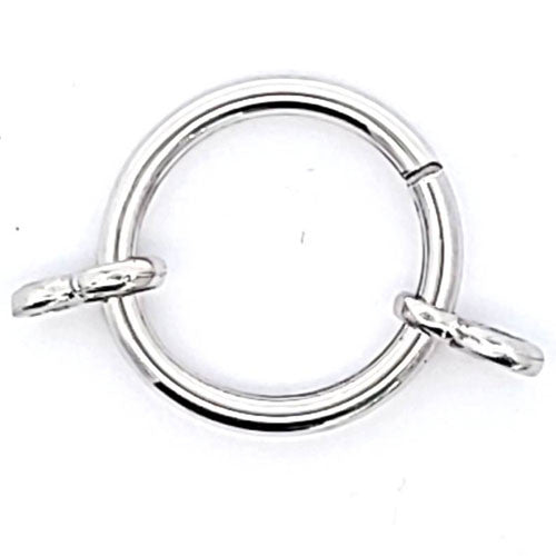 Springring-Schließe 23 mm, silber rhodiniert - 2