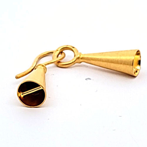 Schließe Tulpe, silber vergoldet matt - 3