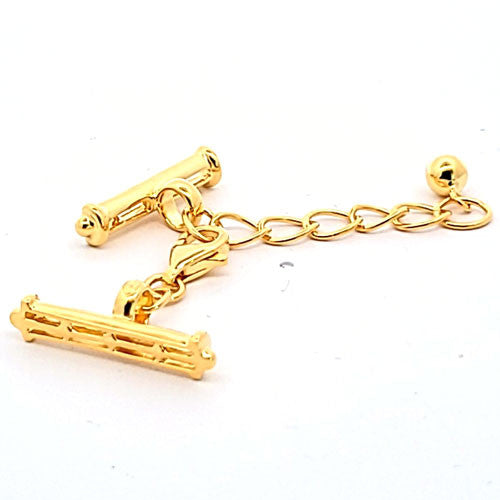 Ketterlschließe mit Steg, silber vergoldet - 2