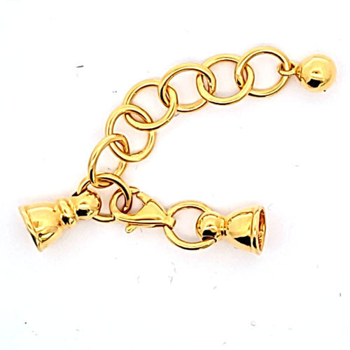 Ketterlschließe mit Kalotten, silber vergoldet - 3