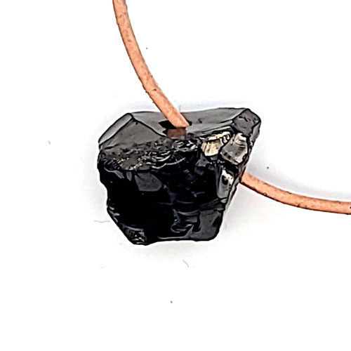 Edel-Shungit-Schungit Anhänger gebohrt - 2