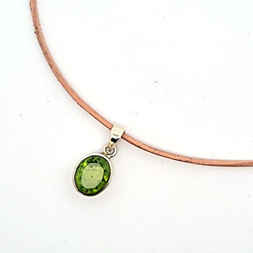 Lederband mit Silberverschluß, beige - 2