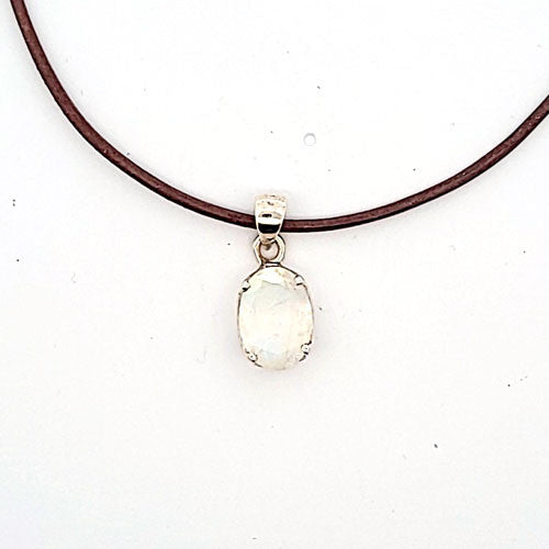 Lederband mit Silberverschluß, dunkelbraun - 3