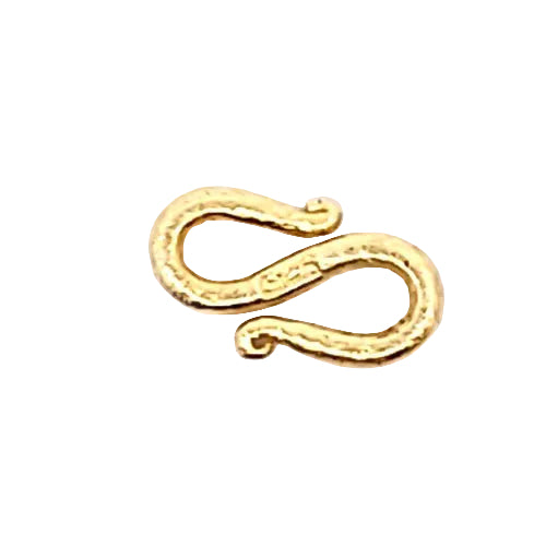 S-Schließe 12 mm, Silber vergoldet satiniert - 2