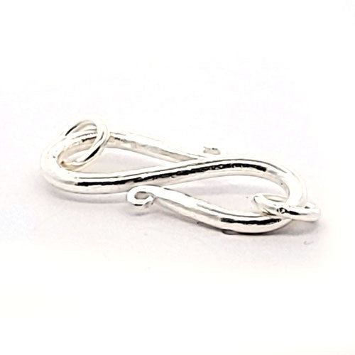 S-Schließe 25 mm mit Ösen, Silber - 1