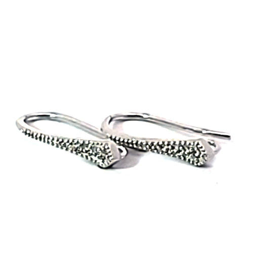 Ohrhaken Avignon mit Zirkonia, silber rhodiniert - 2