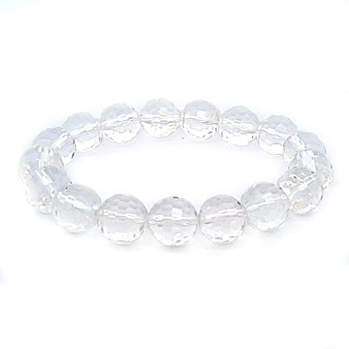 Bergkristall Kugel-Armband 12 mm facettiert - 2