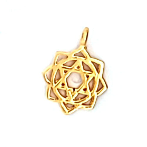 Herz Chakra silber vergoldet - 2