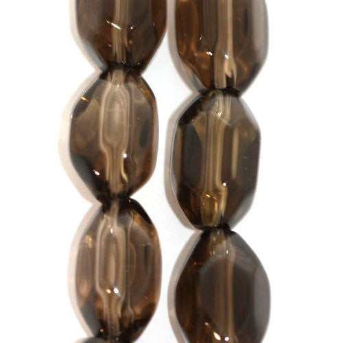 Rauchquarz, Strang Tumble gekantet 7 x 12mm - 1