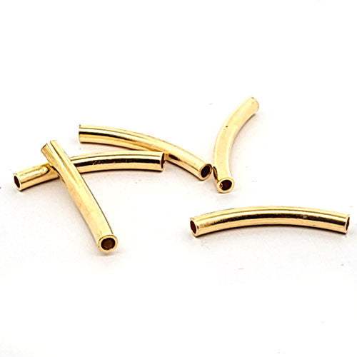 Röhrchen gebogen - Silberelement, vergoldet - 2