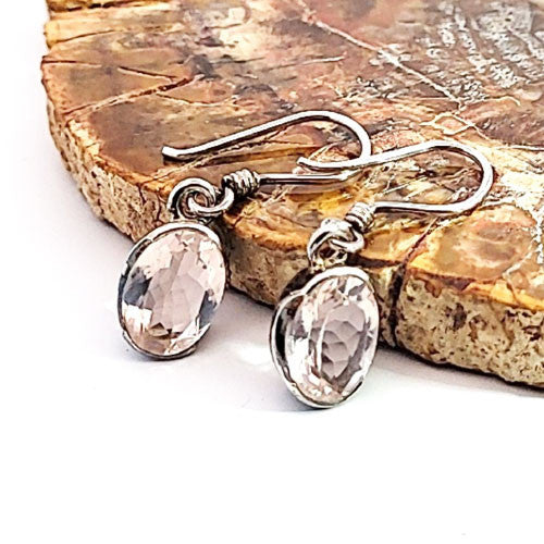 Ohrringe Rosenquarz facettiert - 5