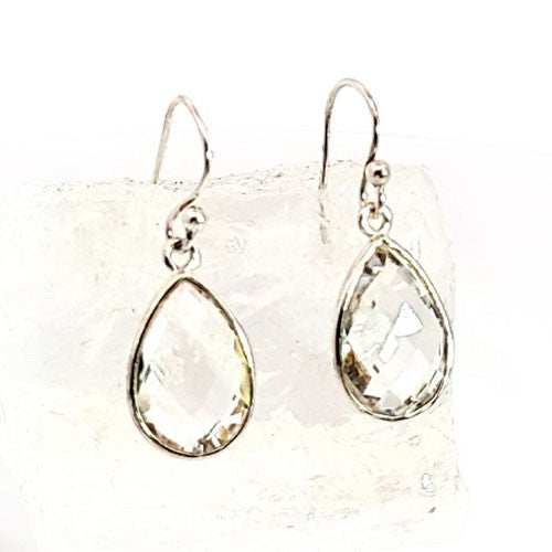 Ohrringe Bergkristall facettiert - 2