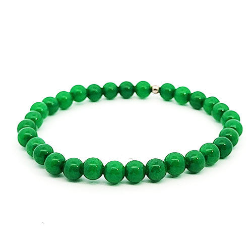 Jade grün (gefärbt) Armband 6 mm - 3