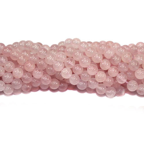 Rosenquarz Kugelstrang 6 mm - 2