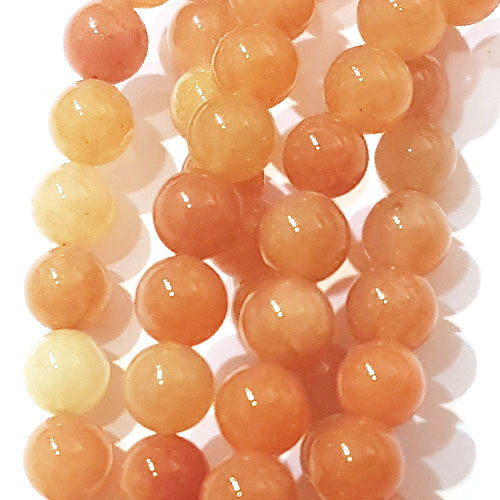 Aventurin orange, Kugelstrang 6 mm - 2