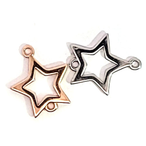 Stern Silberelement rhodiniert - 2