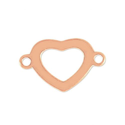 Herz Silberelement rosé vergoldet klein - 1