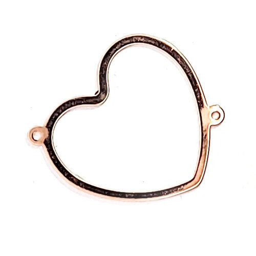 Herz Silberelement rosé vergoldet groß - 2