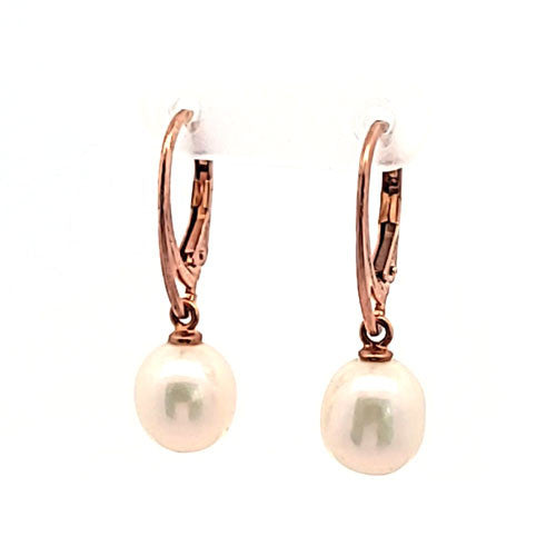 Ohrhänger Perle in silber rosé gold - 4