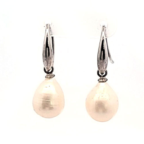 Ohrhänger Perle silber rhodiniert - 2