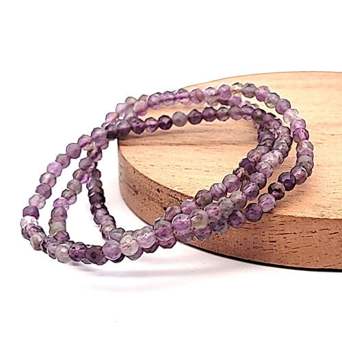 Amethyst Kugel-Armband facettiert 4 mm - 2