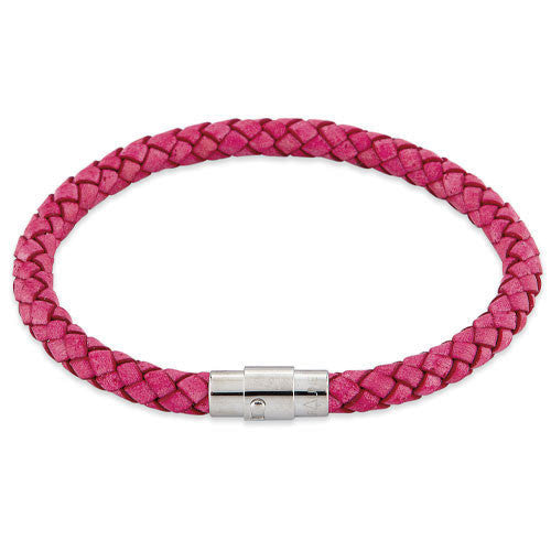 Leder Armband Juno Magenta Steindesign - 1