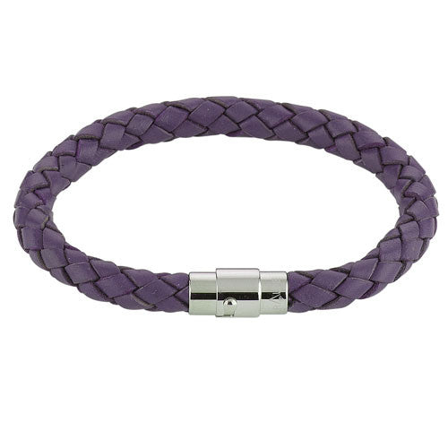 Leder Armband Juno Pflaume Steindesign - 1