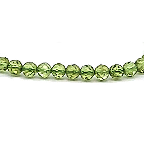 Peridot, Kugelstrang facettiert 4mm - 2