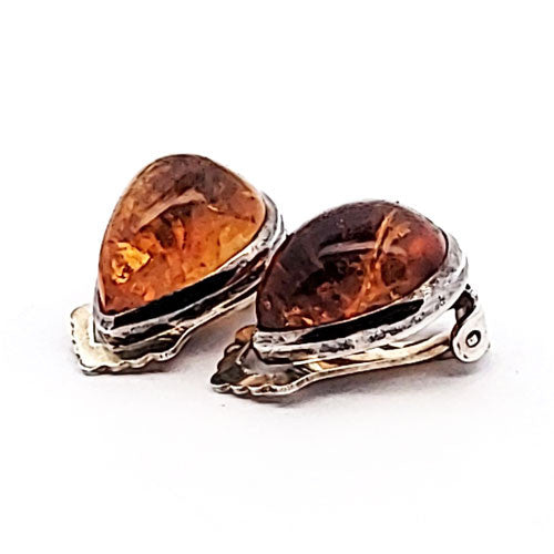 Bernstein Ohrclips silber - 3