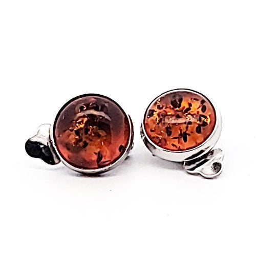 Bernstein Ohrclips silber - 2