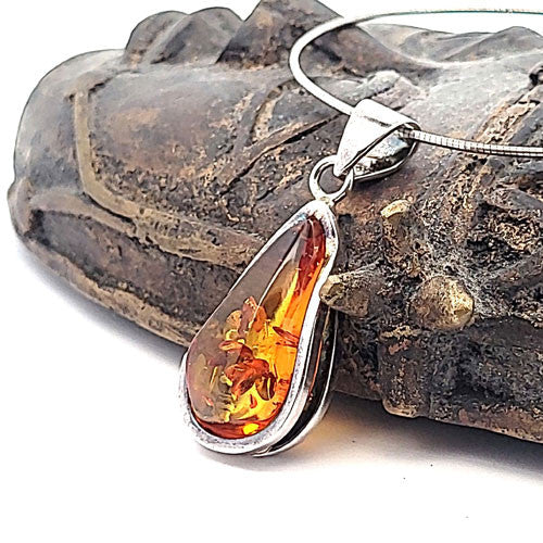Bernstein Silberanhänger - 1