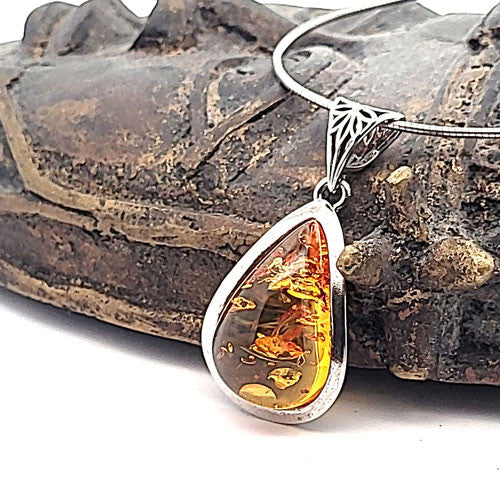 Bernstein Silberanhänger - 2