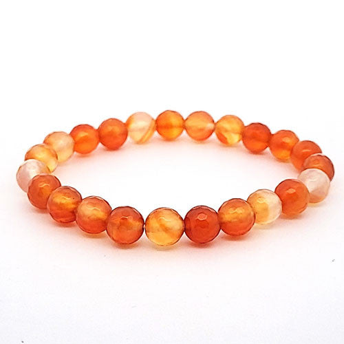 Karneol Armband 8 mm facetiert - 1