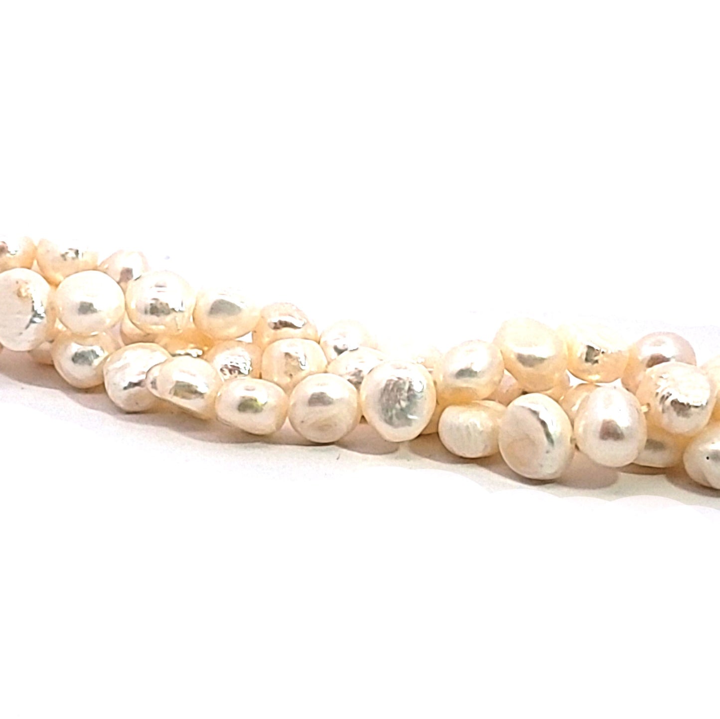 Perle weiß, Strang potato 8 - 10 mm - 1