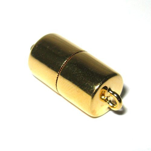 Magnetzylinderschließe 10mm, Silber vergoldet - 1