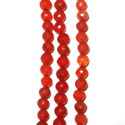 Karneol Kugel facettiert 4mm - 1