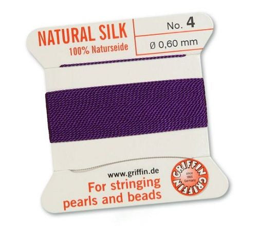 Fädelseide amethyst Griffin - 1