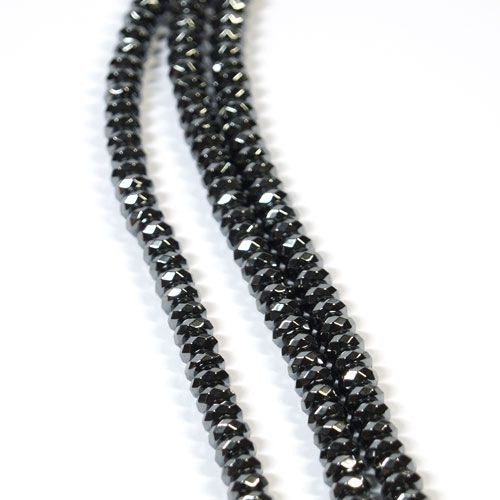 Hämatit Button 6 mm facettiert - 1