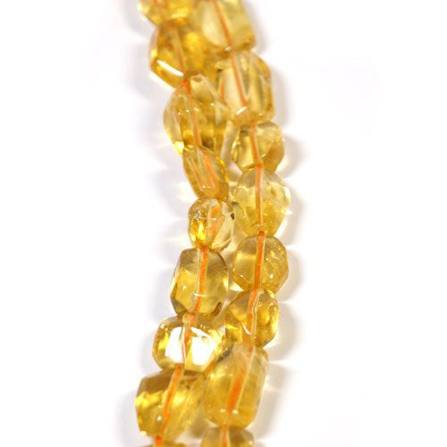 Zitrin, Strang Tumble facettiert 10 x 13 mm - 1