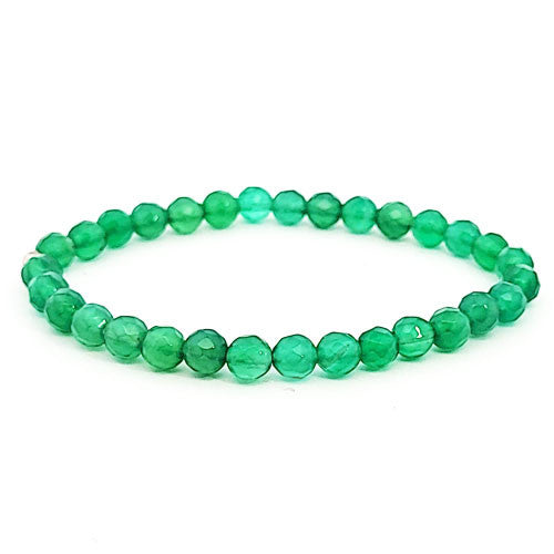 Achat grün Armband 6mm facettiert - 2