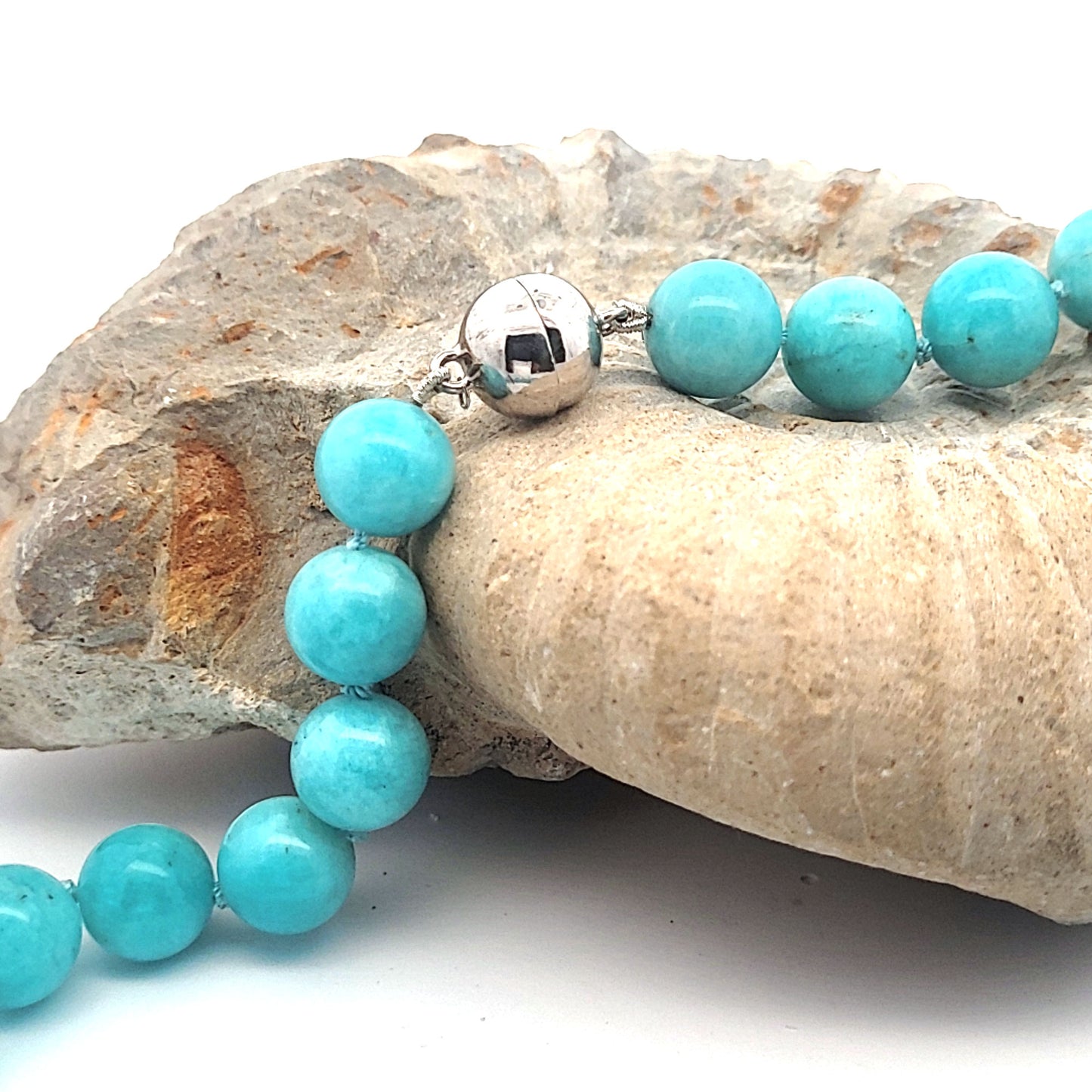 Magnet-Kugelschließe 20 mm, Silber rhodiniert