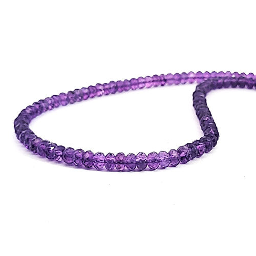 Amethyst Kette Button 7 mm facettiert