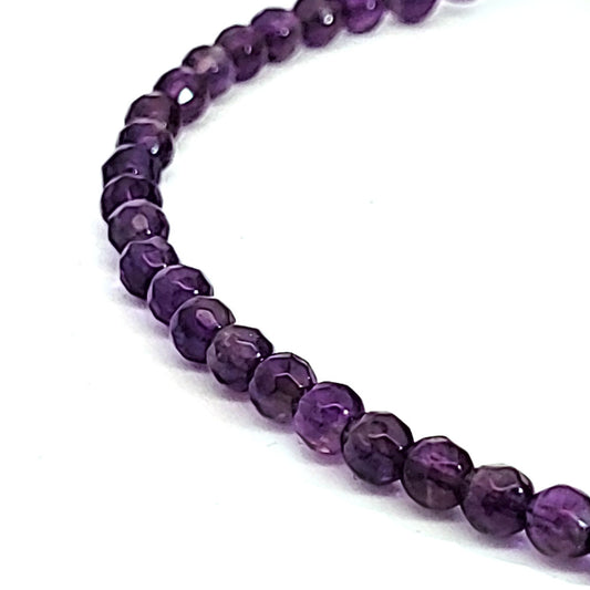 Amethyst Kugelkette facettiert 4mm