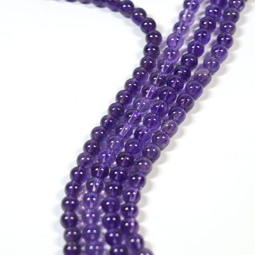 Amethyst, Kugelstrang 4 mm - 1
