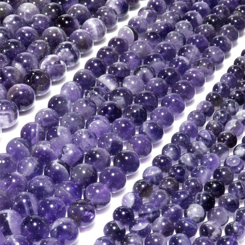 Amethystquarz Kugelstrang 6mm - 1