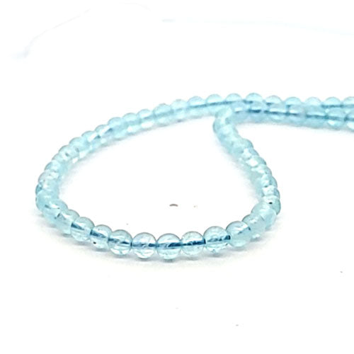 Aquamarin A, Kugelstrang 4 mm by Steindesign