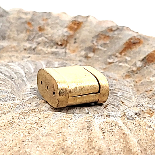 Armbandschließe Carré, Silber vergoldet matt