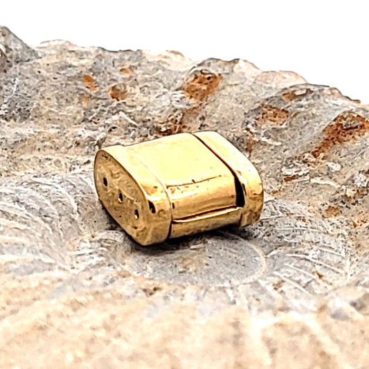 Armbandschließe Carré, Silber vergoldet