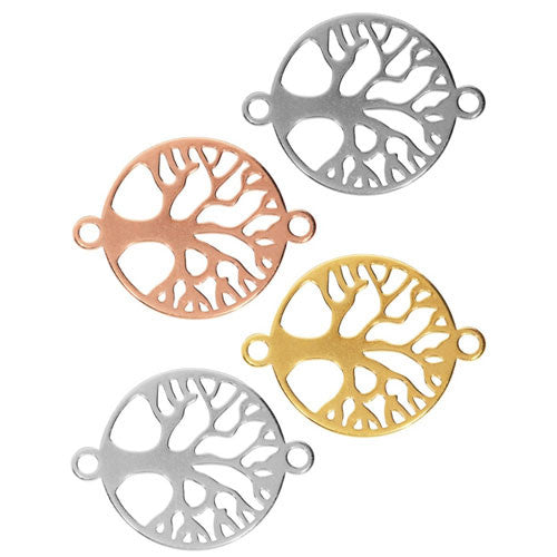 Baum des Lebens Silberelement rosé vergoldet - 2